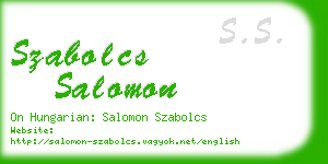 szabolcs salomon business card